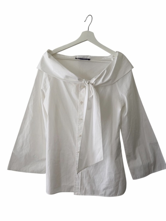 Ralph Lauren Purple Label Tops - Ralph Lauren Purple Label White Button Down Shirt with Neck Tie